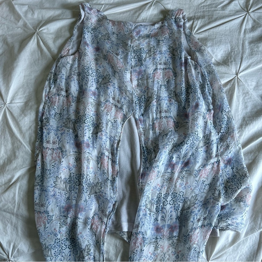 Womens Elena Baldi Large Floral Sleeveless Top 100% Silk - Picture 4 of 8